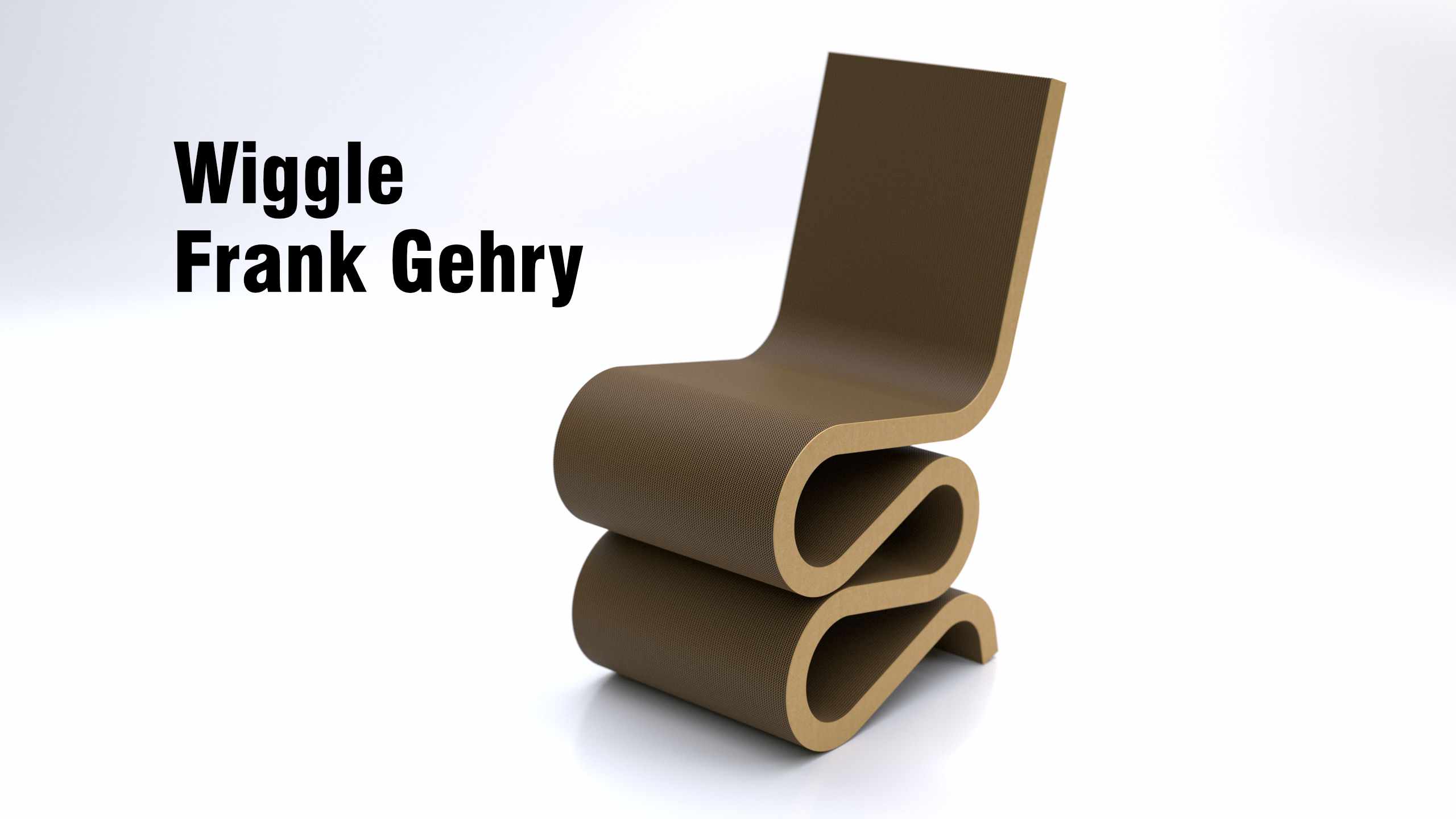 3d virtual rendering of Gehry's cardboard chair