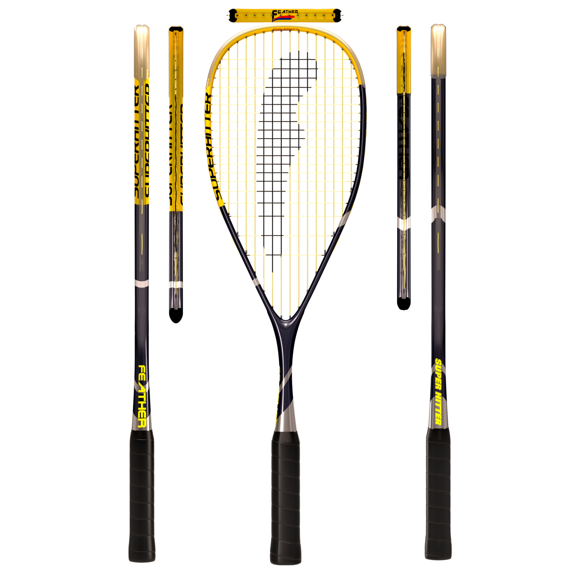 3d product rendering of a tennis racquet  