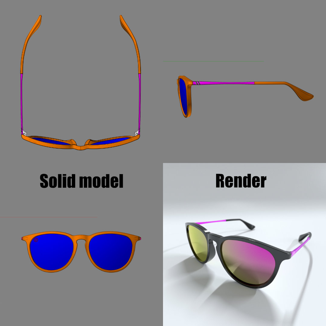 nurbs model and 3d rendering